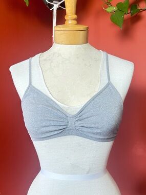 Wilfred Light Gray Ruched Seamless Pull On Bralette